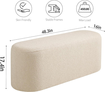 Taupe Boucle Bench #900016