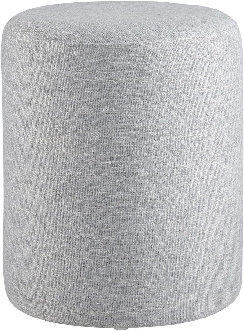 Linen Round Ottoman