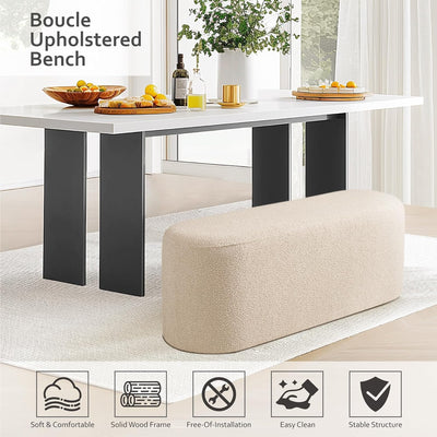 Taupe Boucle Bench #900016