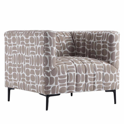 Single Tufted Bouclé Sofa in Champion