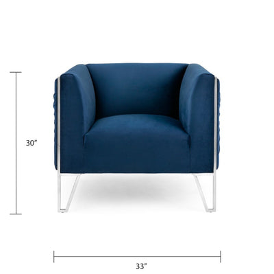 Ink Blue Velvet Accent Chair #010027