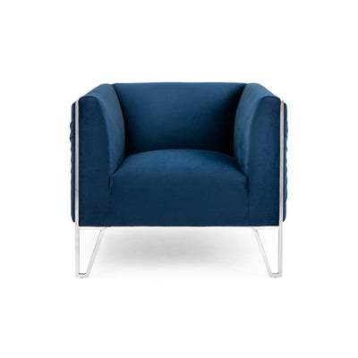 Ink Blue Velvet Accent Chair #010027