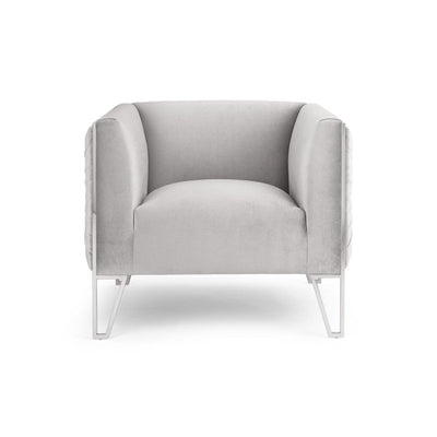 Grey Velvet Accent Chair #010028