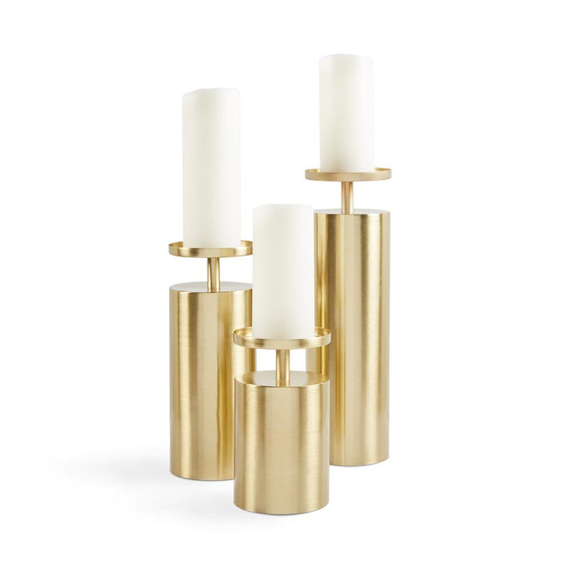 Raya Pillar Candle Holders Gold