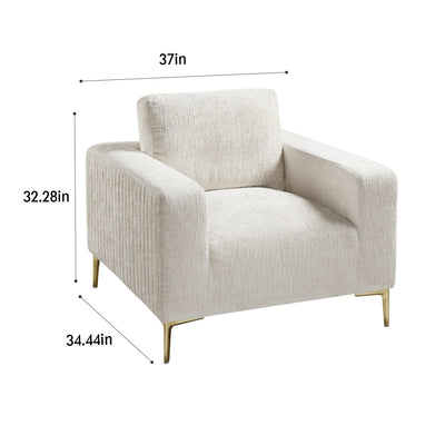 Khaki Plush Accent Chair #010008