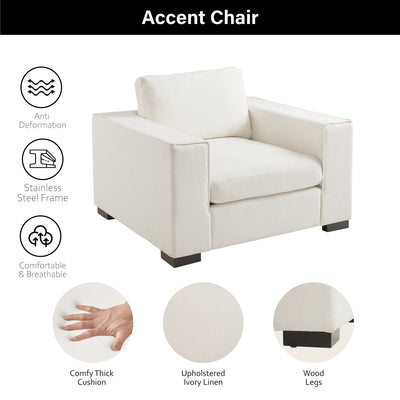 White Urban Retreat Accent Chair #010016