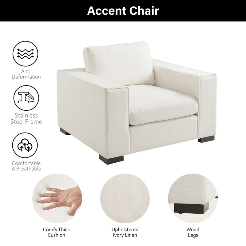 White Urban Retreat Accent Chair 