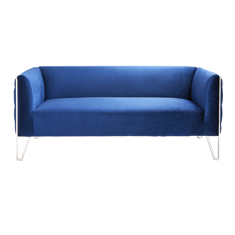 Blue Tufted Sofa - 3 Seats 