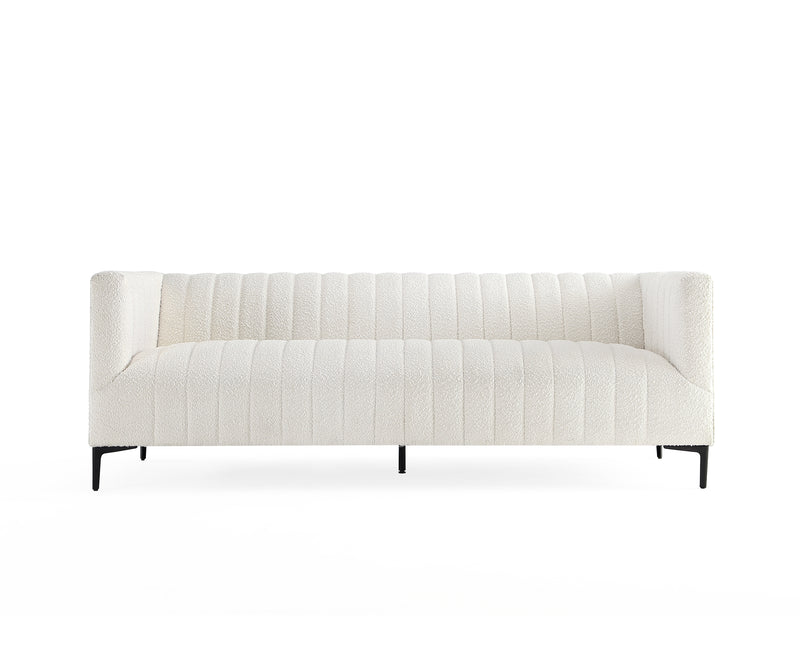 White Tufted Sofa - 3 Seats 