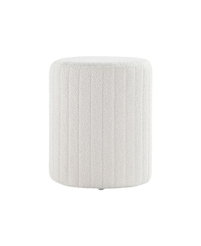 White Round Ottoman Soft Pad #100071