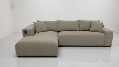 Khaki Sectional Sofa #030006