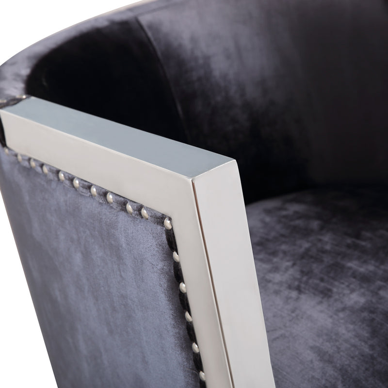 Accent Chair-Dark Grey