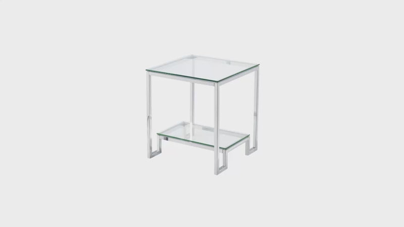 Glass Tier 2 End Table 